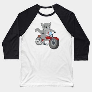 Cat on a motorbike Baseball T-Shirt